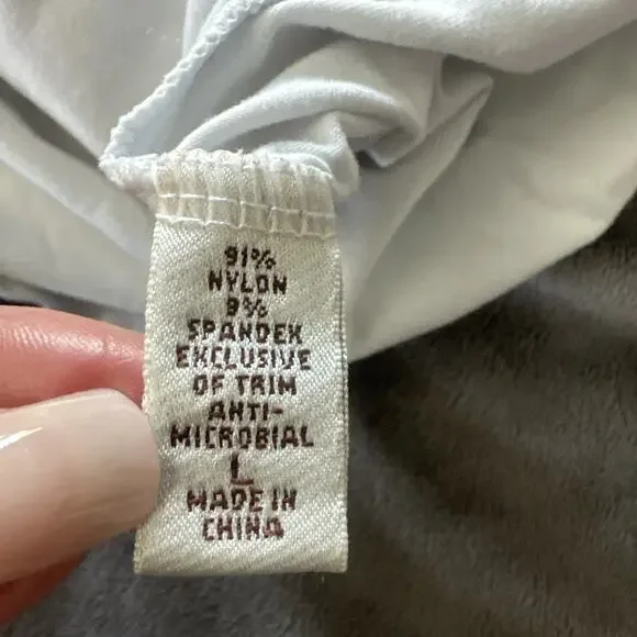 The Tailored Sportsman Top Womens Large White 1/4 Zip Pullover Equestrian Riding - Picture 5 of 8